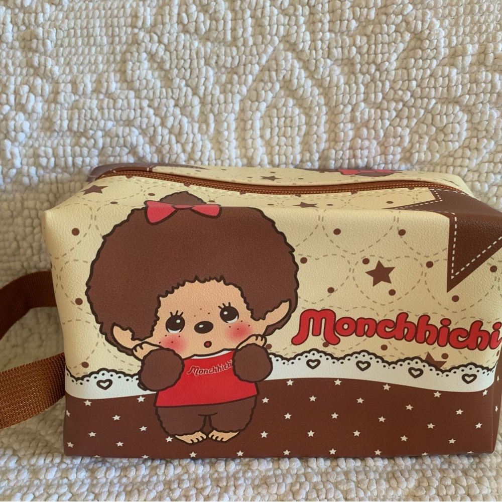 Brown & Cream Monchhichi Cosmetic Pouch